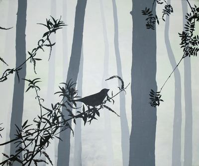 Bos met vogel Bos met vogel