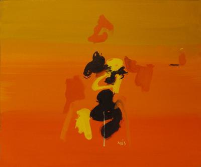 An orange desert reflection An orange desert reflection