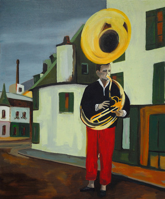 boy with tuba boy with tuba