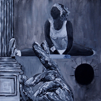 Zuil, Hand, Vrouw Zuil, Hand, Vrouw