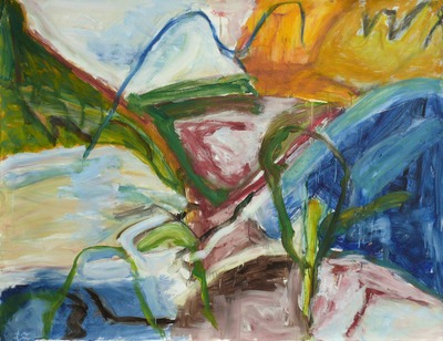 'Zondagmiddag' - groot abstract landschap 'Zondagmiddag' - groot abstract landschap
