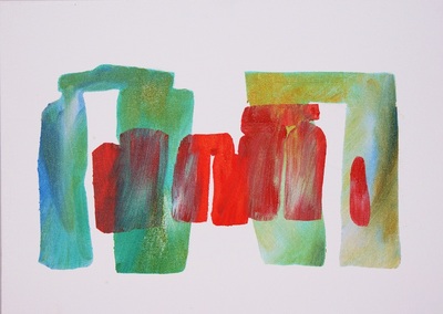 Stonehenge rood/groen Stonehenge rood/groen