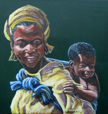Moeder met kind, Malawi Moeder met kind, Malawi