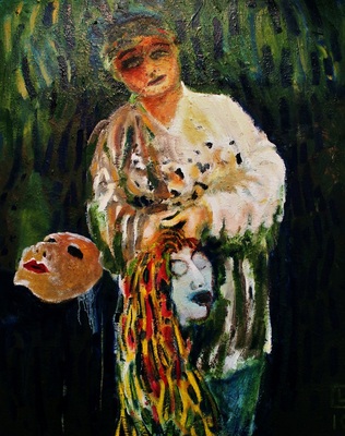 Vrouw met maskers Vrouw met maskers