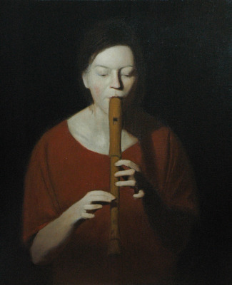Vrouw met fluit