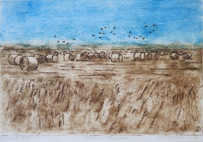 Landschap met hooi Landschap met hooi