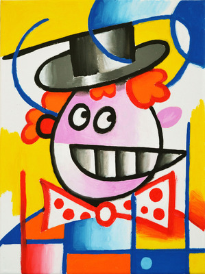 Clown met hoed