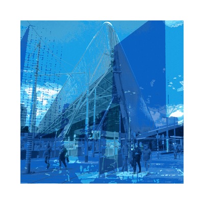 'Rotterdam Blue 1.' - grafiek in digitale print 'Rotterdam Blue 1.' - grafiek in digitale print