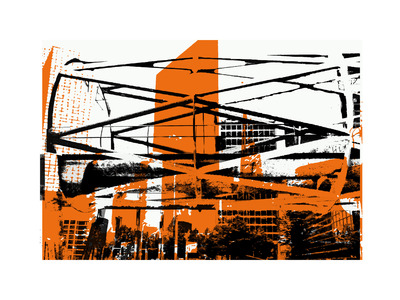 'Randstadrail 1'- grafiek in digitale print 'Randstadrail 1'- grafiek in digitale print