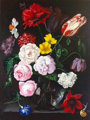 Betere Hannelore Houdijk - Stilleven met bloemen (schilderijen/acryl) EB-49