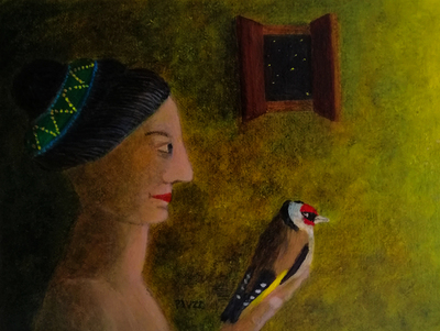 vrouw, putter, nacht. vrouw, putter, nacht.