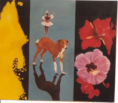 hond met danseres hond met danseres