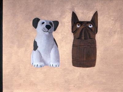 Twee hondjes. Twee hondjes.