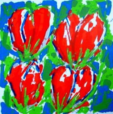 Tulpen Rood (70x70) Tulpen Rood (70x70)
