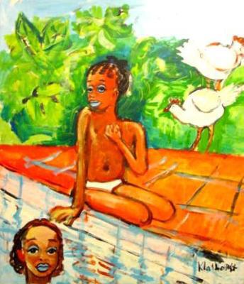 Swimming Pool - origineel op linnen Swimming Pool - origineel op linnen