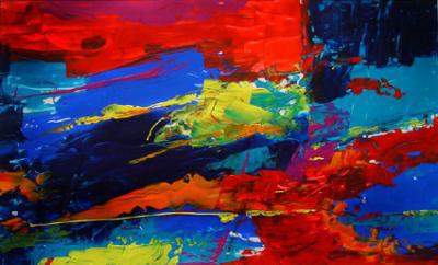 Betere Rob Vernimmen. - abstract landschap (schilderijen/acryl) VD-41