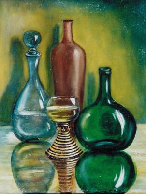 realistisch stilleven: Glas op spiegel (2) realistisch stilleven: Glas op spiegel (2)