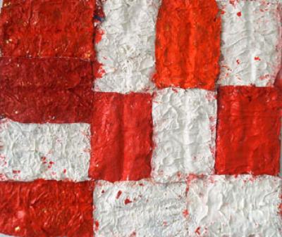 compositie in rood en wit compositie in rood en wit