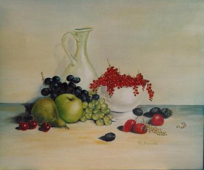 realistisch stilleven: DE FRUITTAFEL realistisch stilleven: DE FRUITTAFEL