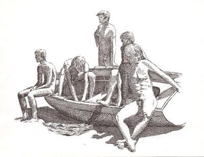 Boys with boat Boys with boat