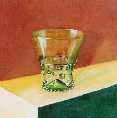 realistisch stilleven:Glas, antieke Berkemeier realistisch stilleven:Glas, antieke Berkemeier