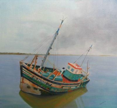oude vissersschuit oude vissersschuit