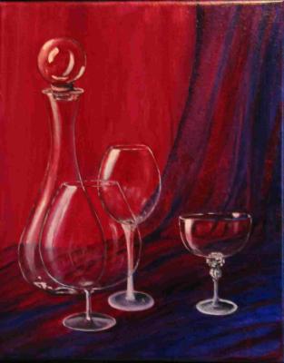 realistisch stilleven met Glinsterend Glas realistisch stilleven met Glinsterend Glas