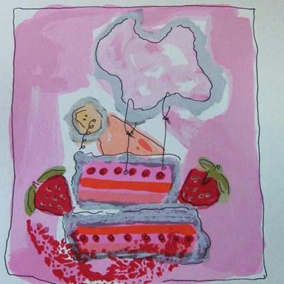 vliegen in een aardbeientaart vliegen in een aardbeientaart