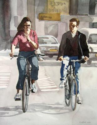 Fietsend Stel-2 Fietsend Stel-2
